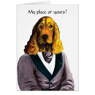 Tarjeta rubia de cocker spaniel del inglés DR181