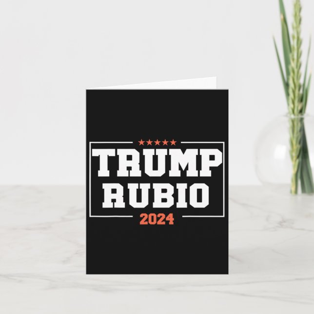 Tarjeta Rubio Para La Campaña Del Presidente 2024 Para Las (Anverso)