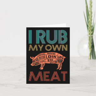 Tarjeta Rubo mi propio gráfico de carnes en barbacoa