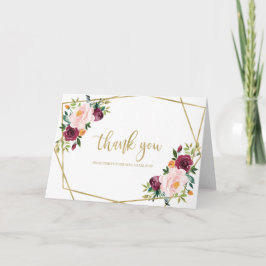 Tarjeta Rubor Burgundy Watercolor Bridal Shower