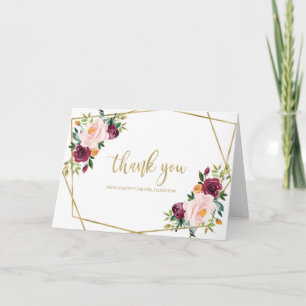 Tarjeta Rubor Burgundy Watercolor Bridal Shower