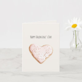 Tarjeta Rubor de crema Corazón Rosa Día de San Valentín