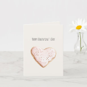 Tarjeta Rubor de crema Corazón Rosa Día de San Valentín