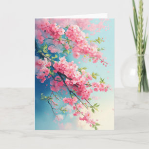 Tarjeta Rubor de Sakura de Primavera