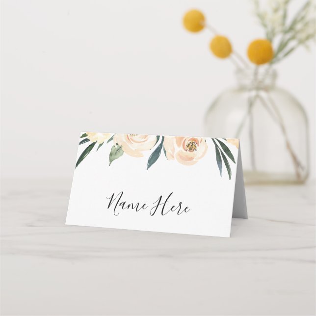 Tarjeta Rubor Floral Bridal Shower Place (Anverso)