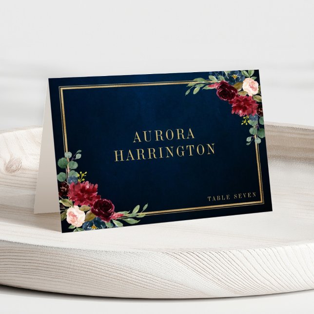 Tarjeta Rubor Floral Gold Boda Place de la Marina  (Subido por el creador)