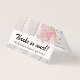 Tarjeta Rubor Paint & Gold Paint on Rustic Wood Gracias