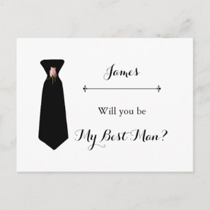 Tarjeta Rubor Pink Dusty Sage Best Man Request
