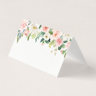 Tarjeta Rubor White Bloom Floral Table Place
