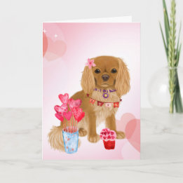 Tarjeta Ruby Cavalier King Charles Spaniel Valentine
