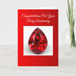 Tarjeta Ruby Personalizó el 40° aniversario del Boda