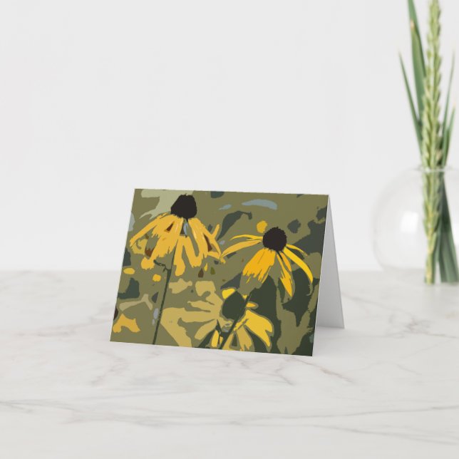 Tarjeta Rudbeckias Blank Notecard (Anverso)