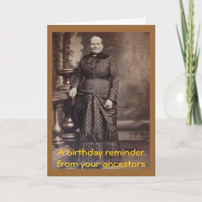 Tarjeta Rude Vintage Fun Happy Birday (Anverso)