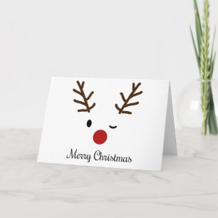 Tarjeta Rudolph-Feliz Navidad
