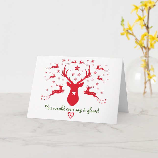 Tarjeta Rudolph The Red Nosed Reindeer (flor amarilla)
