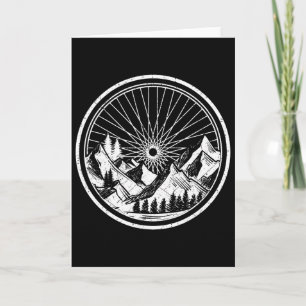Tarjeta Rueda de bicicleta de montaña - Ciclista de MTB