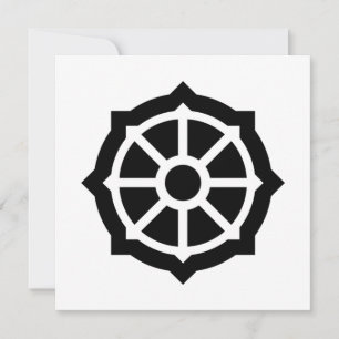 Tarjeta Rueda de Dharma (Budismo, hinduismo)