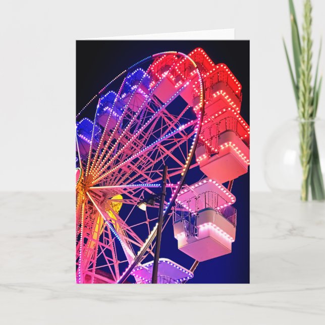 Tarjeta Rueda de la fortuna azul y roja (Anverso)