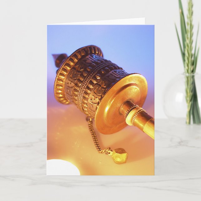 Tarjeta Rueda de rezo tibetana (Anverso)