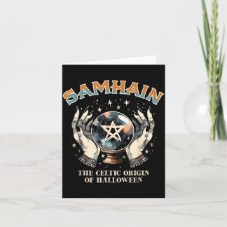 Tarjeta Rueda de Samhain del Año Pagano de Origen Celta
