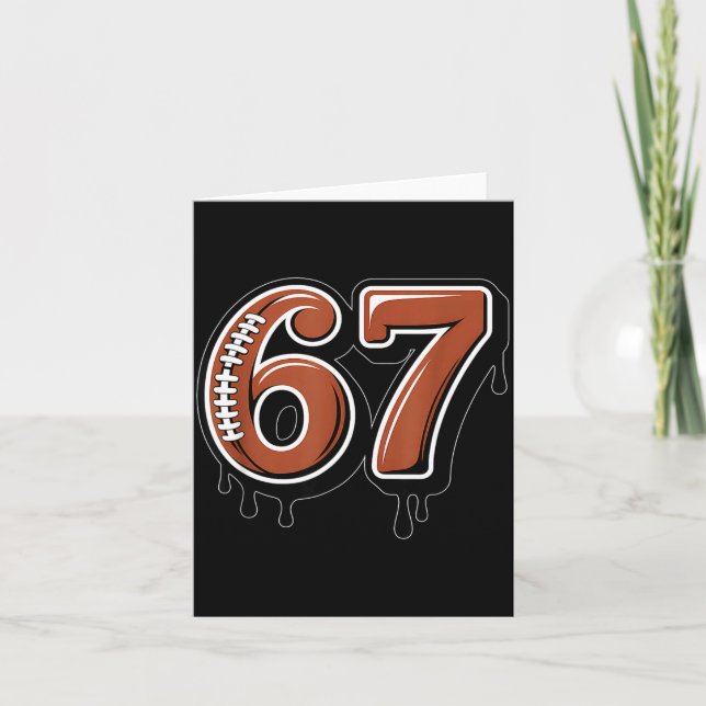 Tarjeta Rugby Drip Number 67 Player Or 67th Birthday Six S (Anverso)