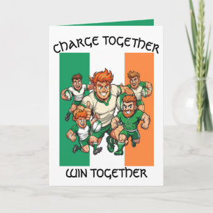 Tarjeta Rugby Irlandés Y Espíritu De Equipo