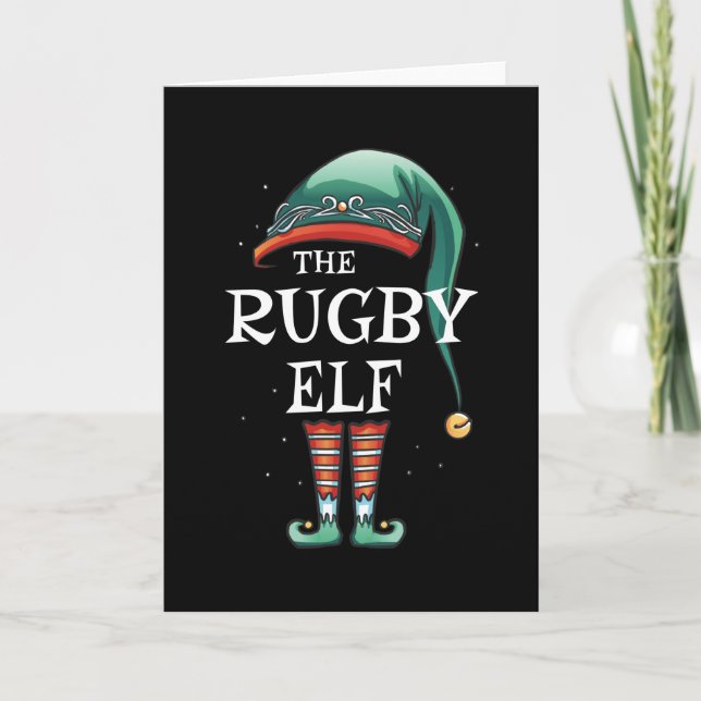 Tarjeta Rugby Matching Family Christmas Party Pajama (Anverso)