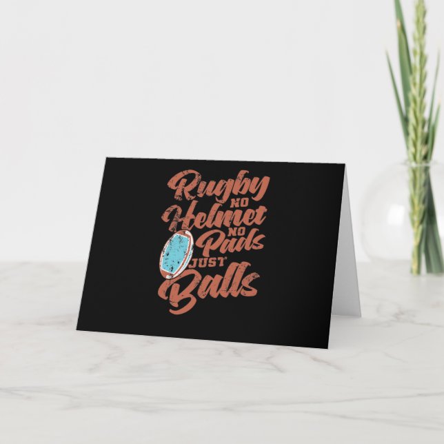 Tarjeta Rugby no Helmet no Pads Just Balls Football (Anverso)