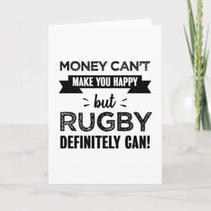 Tarjeta Rugby te hace feliz regalo gracioso