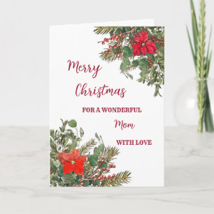 Tarjeta Ruido acuarela Mamá Feliz Navidad