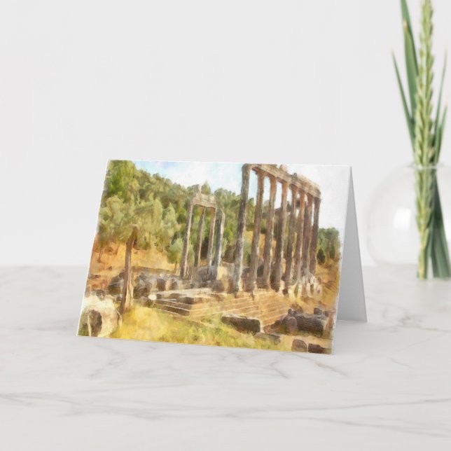 Tarjeta Ruinas caídas de Europa, acuarela turca (Anverso)