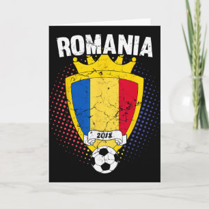 Tarjeta Rumania Fútbol Bandera Rumana Copa Equipo Nacional