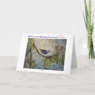 Tarjeta Rumi Inspiración Watercolor Bird Art Greeting Card