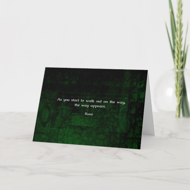 Tarjeta Rumi Inspirador tiene una cita de fe (Anverso)