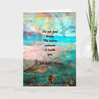 Tarjeta Rumi Inspiration Quote Acerca Del Universo