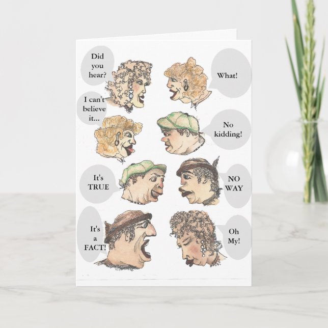 Tarjeta Rumores humorísticos Los cumpleaños son buenos par (Anverso)
