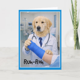 Tarjeta Run-Roh Accident  Get Well Card CB-1