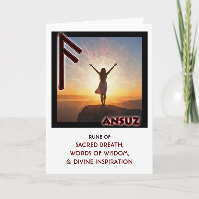 Tarjeta Runa Ansuz - Inspiración Divina (Anverso)