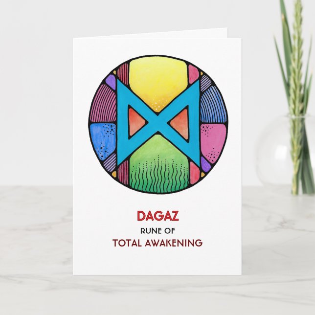 Tarjeta Rune Dagaz - Despertar total - Art Nouveau (Anverso)