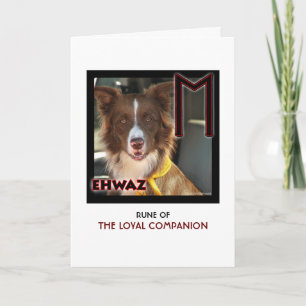 Tarjeta Rune Ehwaz - Compañero leal - Perro fiel