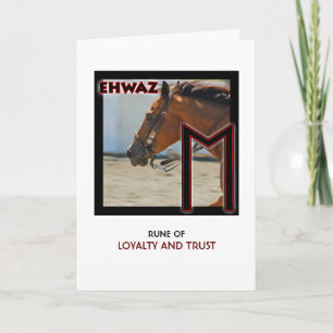 Tarjeta Rune Ehwaz - Lealtad y confianza - Caballo
