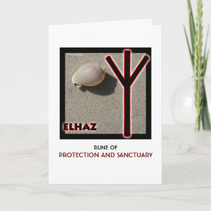 Tarjeta Rune Elhaz - Protección y Santuario - Shell