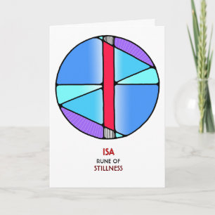 Tarjeta Rune Isa - La calma - Art Nouveau