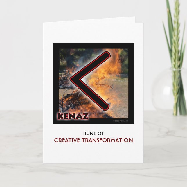 Tarjeta Rune Kenaz - Transformación creativa (Anverso)