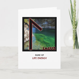 Tarjeta Rune Laguz - Energía de vida - Agua