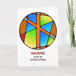 Tarjeta Rune Naudhiz - Superación - Art Nouveau