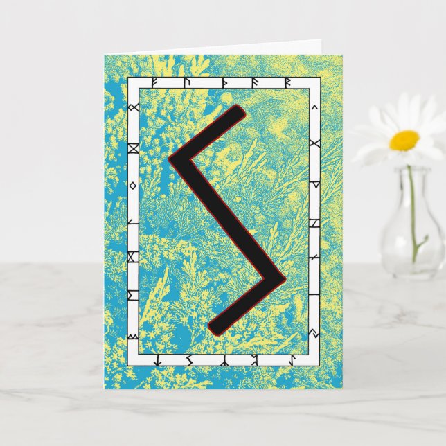 Tarjeta Rune Sowilo - ¡Éxito! (Planta pequeña)