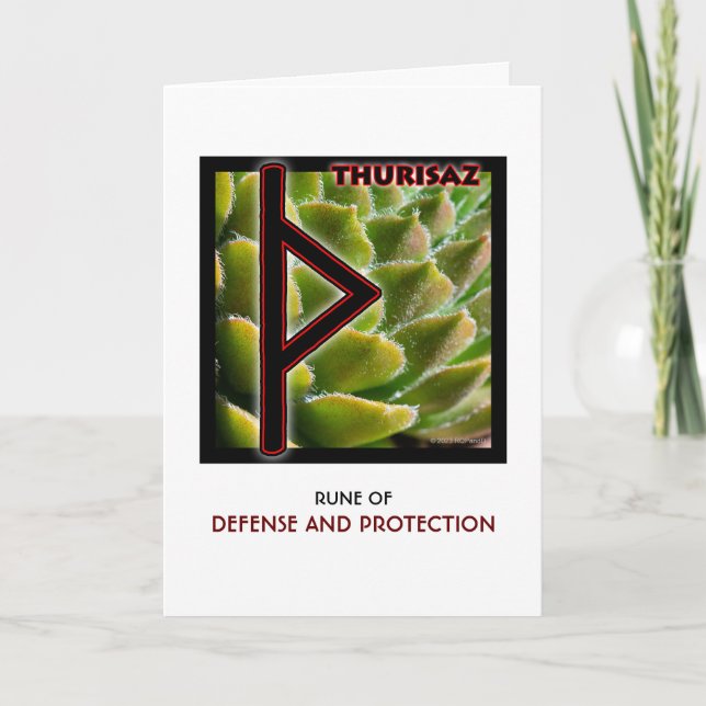 Tarjeta Rune Thurisaz - Defensa y protección (Anverso)