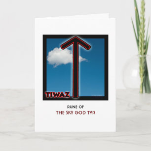 Tarjeta Rune Tiwaz - Sky God Tyr - Justicia