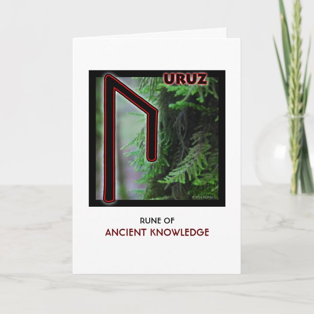 Tarjeta Rune Uruz - Conocimiento Antiguo - Bosque Primal (Anverso)
